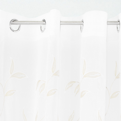Leaves – Tenda ad anelli 140×280 cm – disponibile in 4 colori: avorio, ottanio, rosso, sabbia