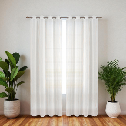 Onda – Tenda ad anelli 140×280 cm – disponibile in 3 colori: grigio, rosa, sabbia