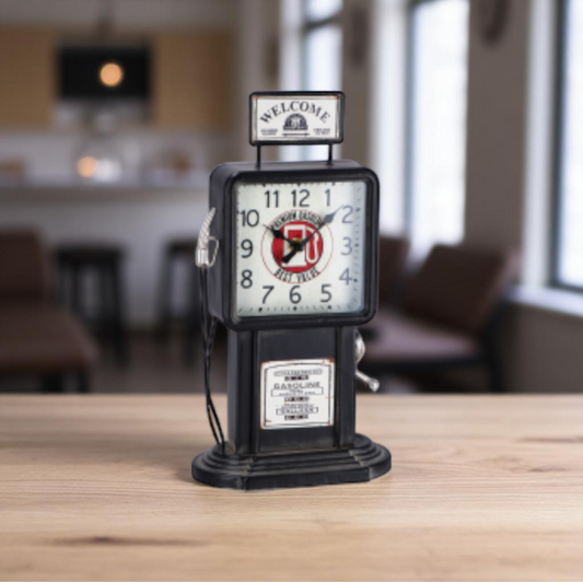 Orologio a forma di erogatore bezina vintage.
Venduto da Prodomo negozio online di Casalinghi