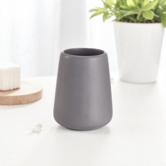 Portaspazzolino Dolomite in Ceramica - Bicchiere Bagno 10 cm - 3 Colori Disponibili