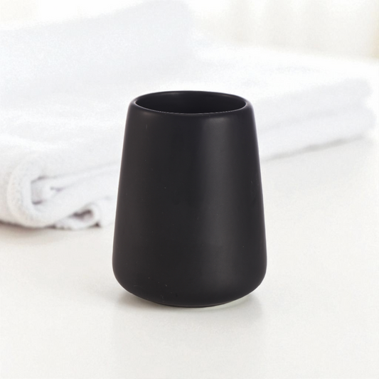 Portaspazzolino Dolomite in Ceramica - Bicchiere Bagno 10 cm - 3 Colori Disponibili