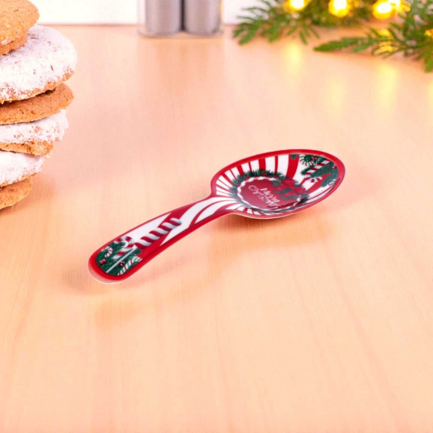 Posa Cucchiaio Natalizio in Melamina – 2 Decori Assortiti
