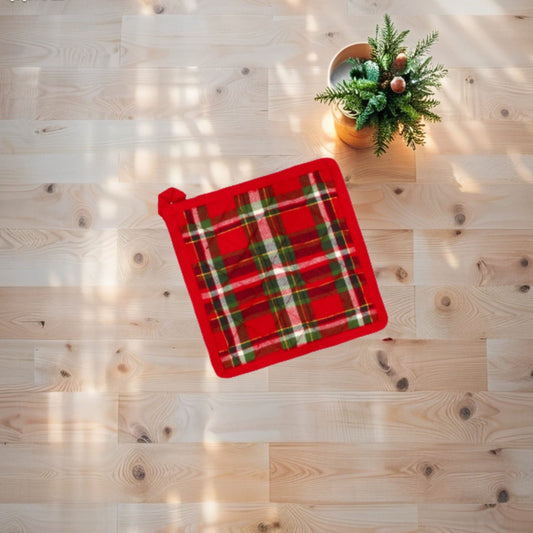 Presina da Cucina "Holly" Natale in Misto Cotone - 3 colori assortiti