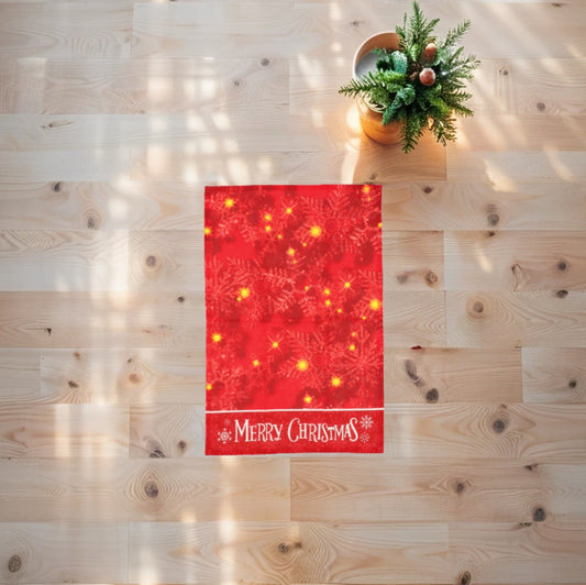 Set 2 Salviette di Natale Karima in Misto Cotone - 3 decori assortiti