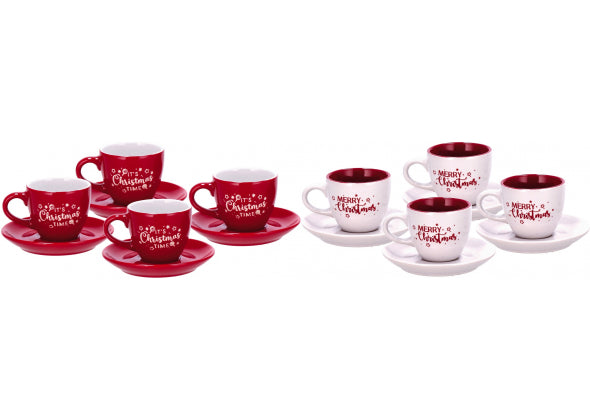 Servizio da Caffè Natale in Ceramica Corby per 4 Persone