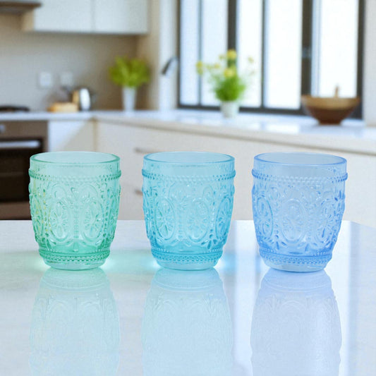 Set 6 Bicchieri Colorati "Montmartre" 300 ml in Vetro - 6 Colori Inclusi