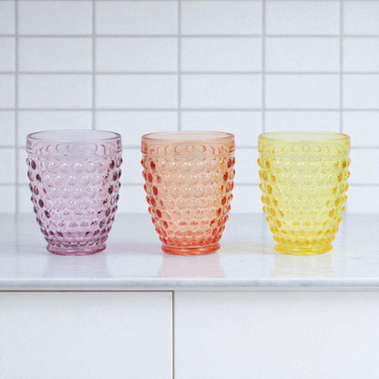 Set 6 Bicchieri Colorati "Versailles" 270 ml in Vetro - 6 Colori Inclusi