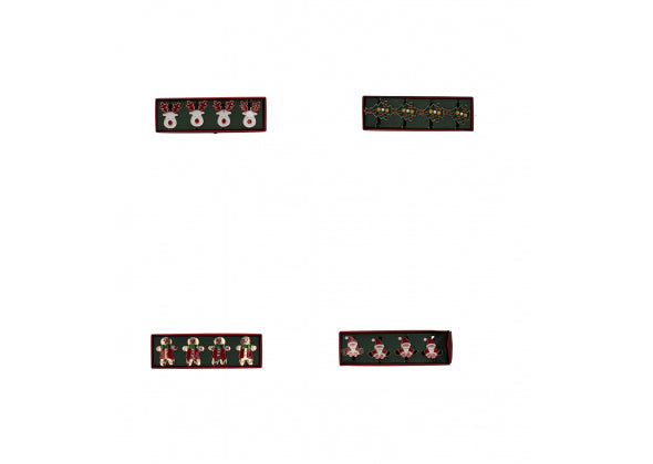 Set 4 Portatovaglioli di Natale in Ferro