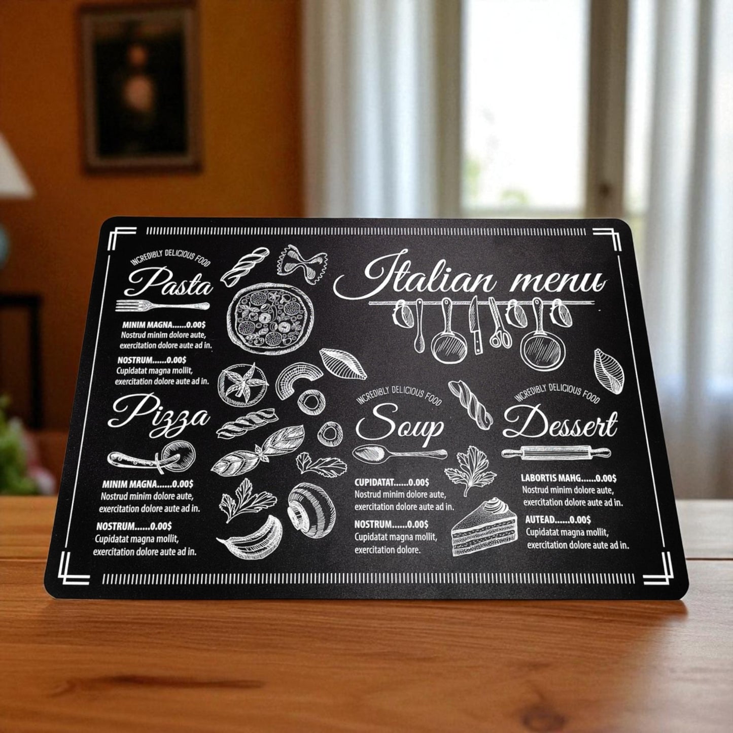 Tovaglietta Kitchen -  43,5x28,5 cm - 3 Fantasie Menu Assortitie