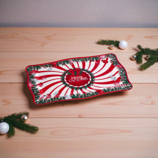 Vassoio Rettangolare Natalizio in Melamina