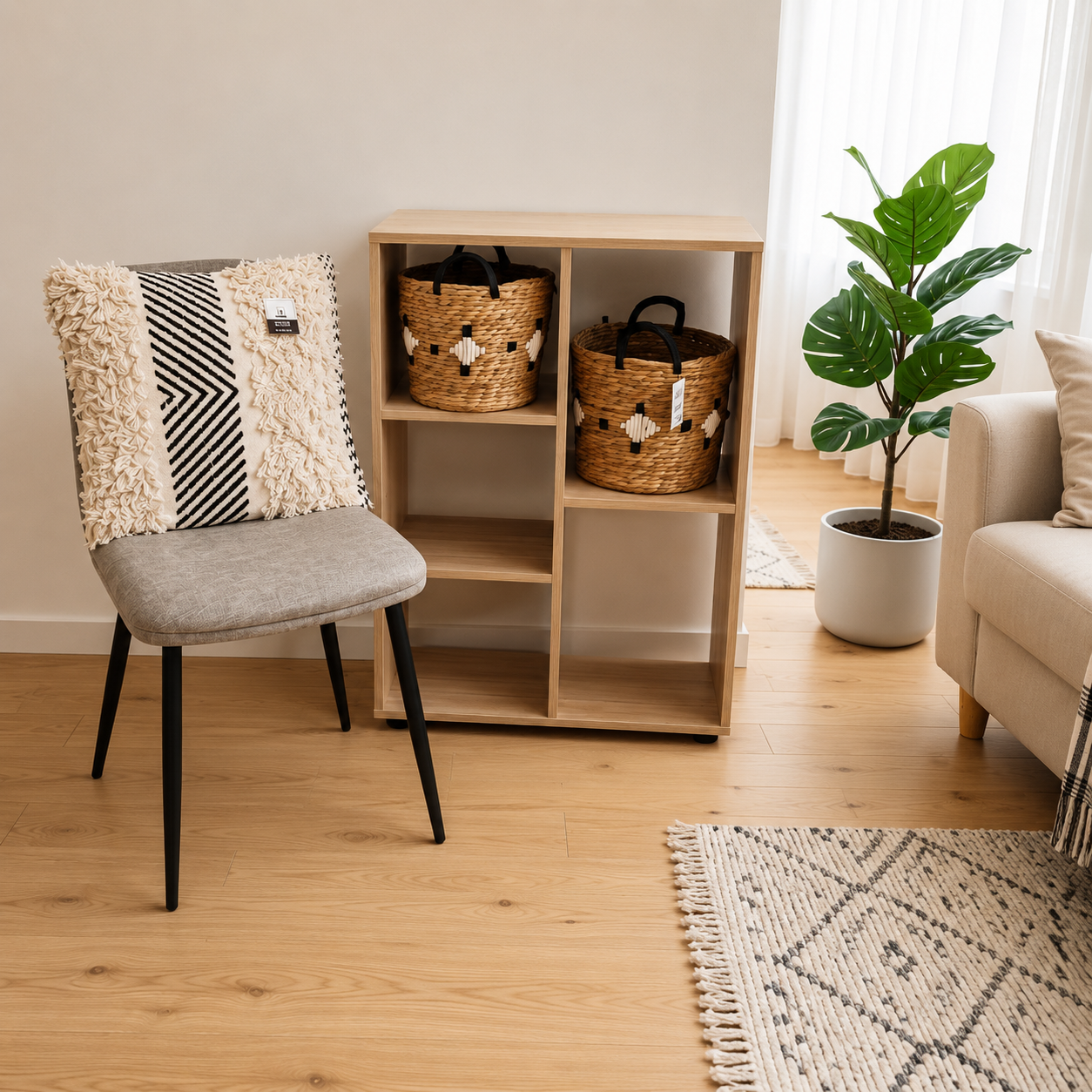 Libreria con 5 Vani a Giorno – Legno Truciolato Marrone – 60×24×H 86 cm