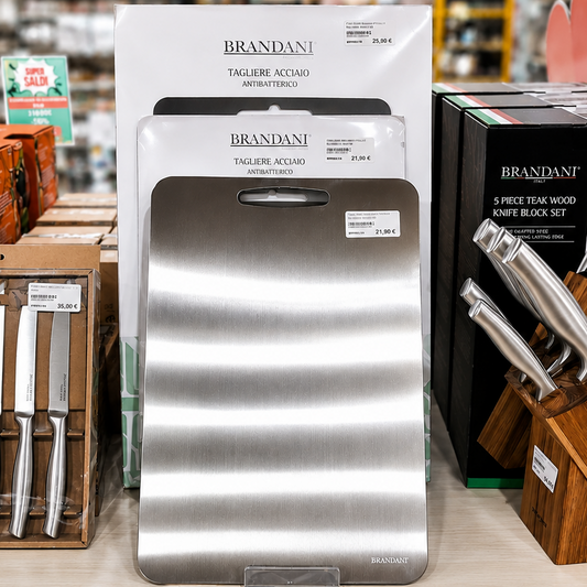 Tagliere Antibatterico Acciaio Brandani Matt Finish | 25x36 e 30x46 cm