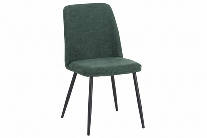 Set 4 Sedie Tracy Imbottite in Tessuto con Gambe in Metallo