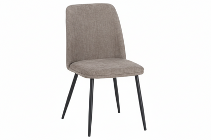 Set 4 Sedie Tracy Imbottite in Tessuto con Gambe in Metallo