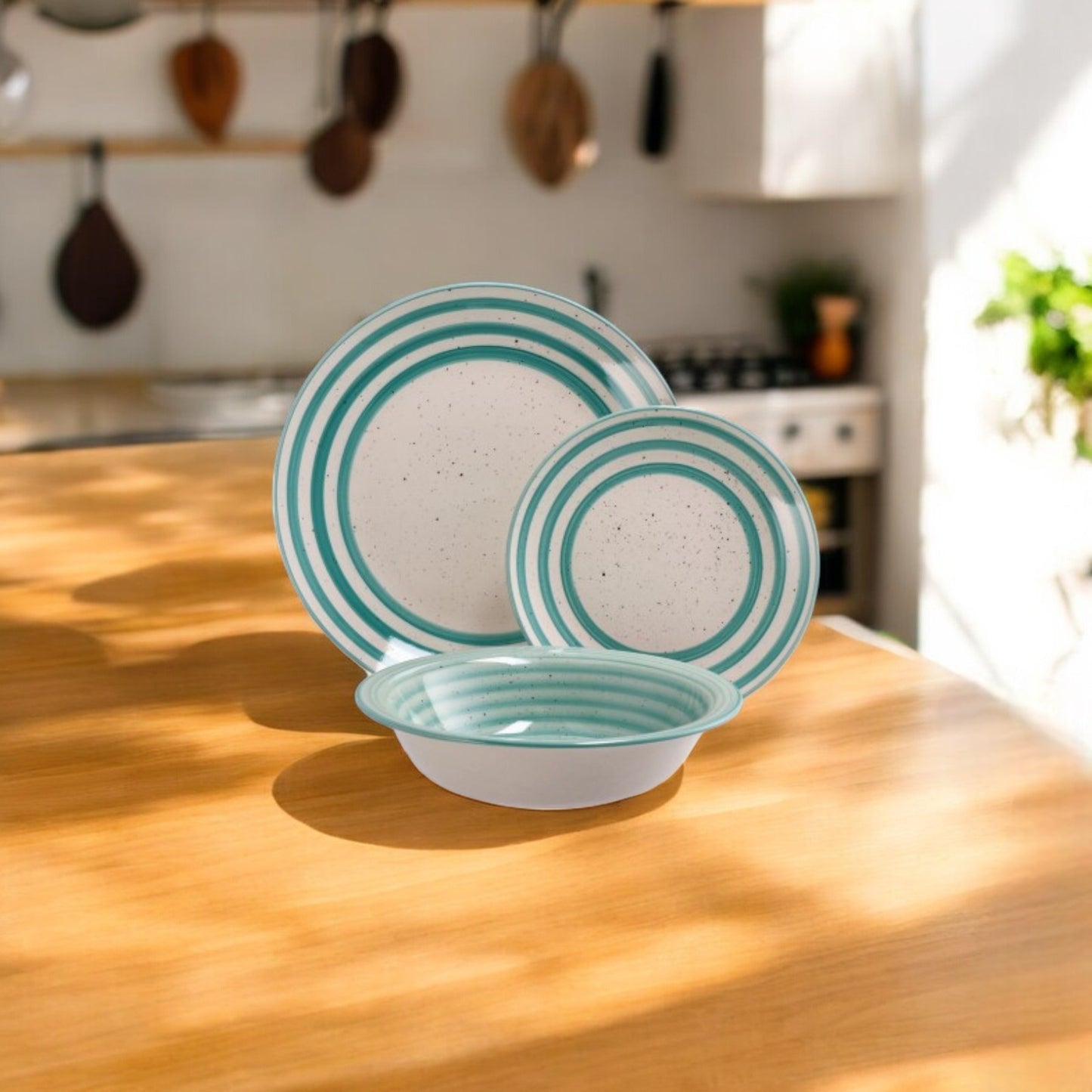 Servizio Piatti in Ceramica Navy – 18 Pezzi