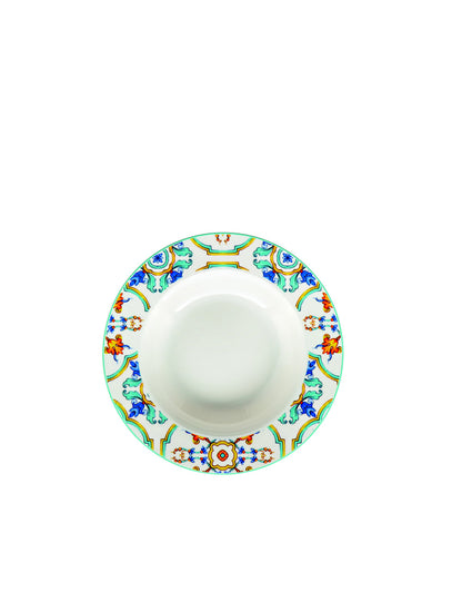 Servizio Piatti 18 Pezzi Medicea New Bone China | Stile Mediterraneo Elegante | Brandani