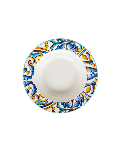 Servizio Piatti 18 Pezzi Medicea New Bone China | Stile Mediterraneo Elegante | Brandani