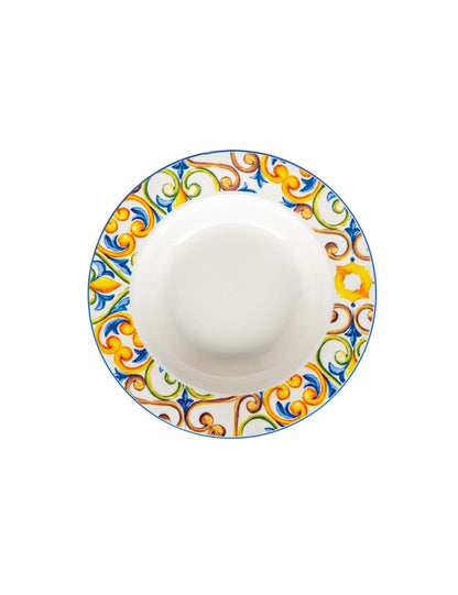 Servizio Piatti 18 Pezzi Medicea New Bone China | Stile Mediterraneo Elegante | Brandani