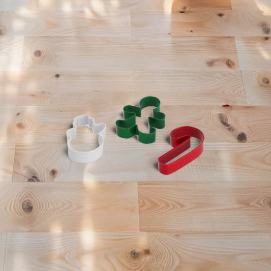 Set 3 Formine di Natale Tagliabiscotti in Acciaio