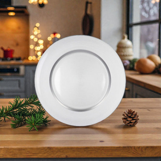 Sottopiatto di Natale Rotondo in Plastica "Guzman"- Diametro 33 cm