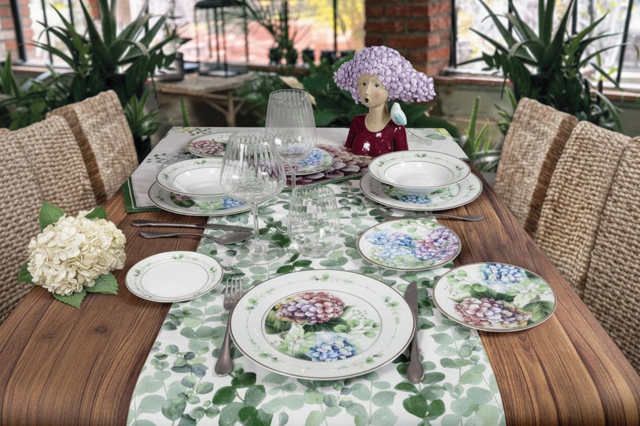Servizio Piatti 18 Pezzi Brandani Flora – Set Tavola in Porcellana Floreale Elegante