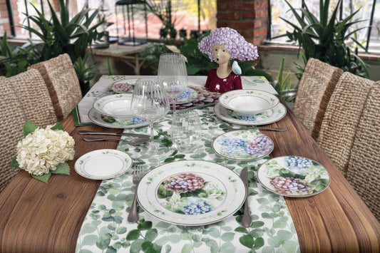 Servizio Piatti 18 Pezzi Brandani Flora – Set Tavola in Porcellana Floreale Elegante