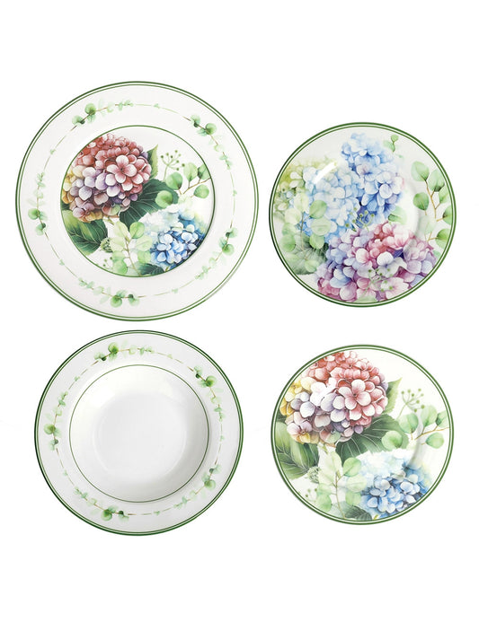 Servizio Piatti 18 Pezzi Brandani Flora – Set Tavola in Porcellana Floreale Elegante