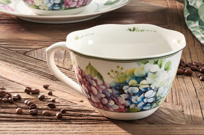 Tazza Colazione Brandani Flora in Porcellana 550 ml – Mug Floreale