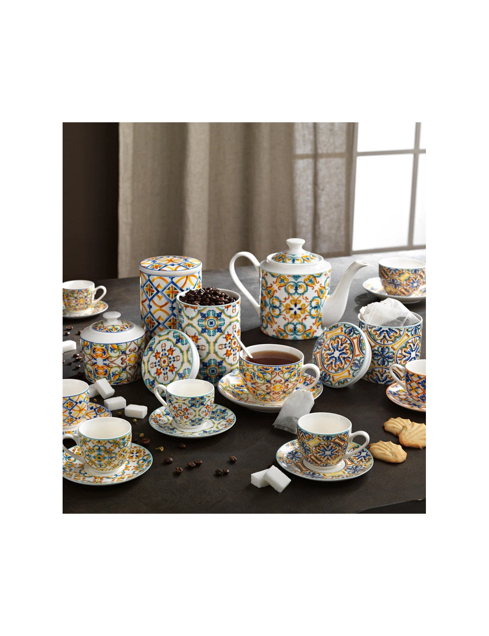 Set 2 Tazze Thé Medicea Brandani in New Bone China