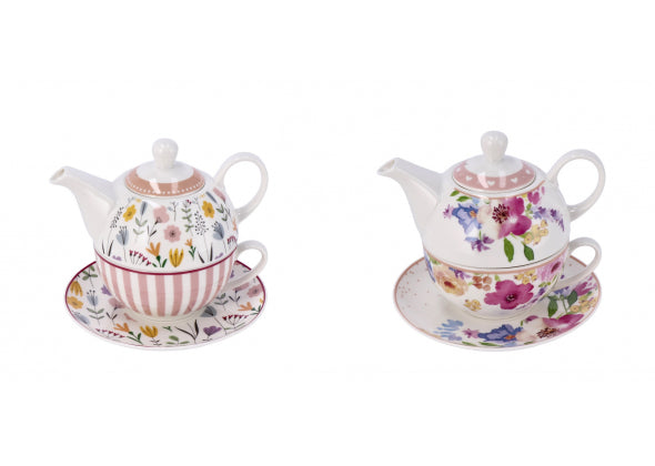 Teiera con tazza Glady in New Bone China – 2 decori assortiti
