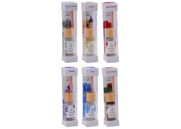 Diffusore fragranza con bastoncini 30 ml – 6 profumazioni assortite