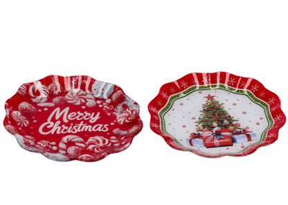 Vassoio Rotondo in Vetro – 2 Decori Assortiti