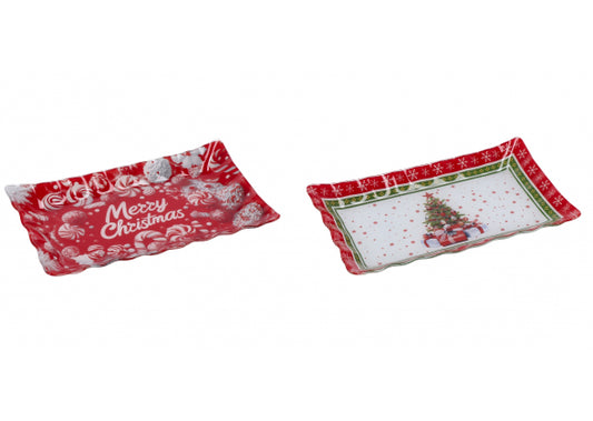 Vassoio Rettangolare in Vetro – 2 Decori Assortiti