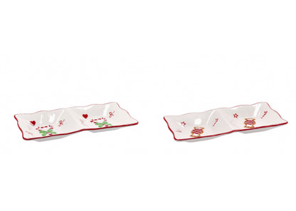 Vassoio Rettangolare in Ceramica – 2 Decori Assortiti