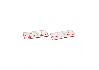 Vassoio Rettangolare in Ceramica – 2 Decori Assortiti