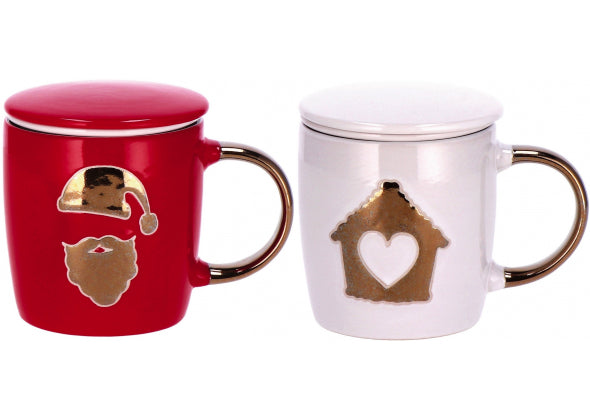 Tisaniera in Ceramica "Dock" con Coperchio e Filtro – 2 Colori Assortiti