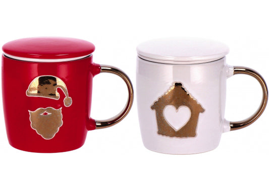 Tisaniera in Ceramica "Dock" con Coperchio e Filtro – 2 Colori Assortiti