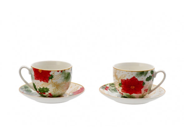 Servizio da Tè in Porcellana New Bone China per 2 Persone
