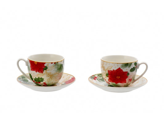 Servizio da Tè in Porcellana New Bone China per 2 Persone