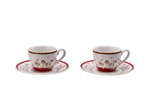 Servizio da Caffè in Porcellana New Bone China per 2 Persone