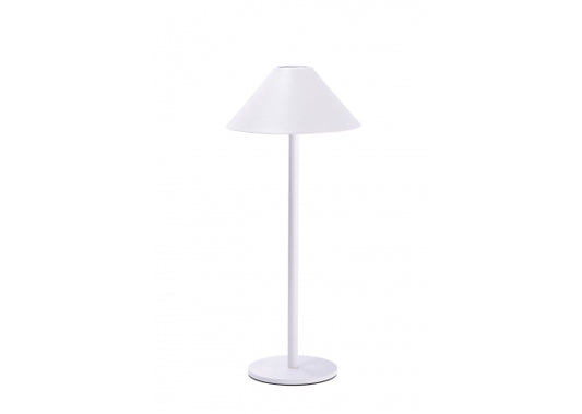 Lampada da tavolo touch ricaricabile Almas – USB‑C – Ø15×34,5 cm – bianca