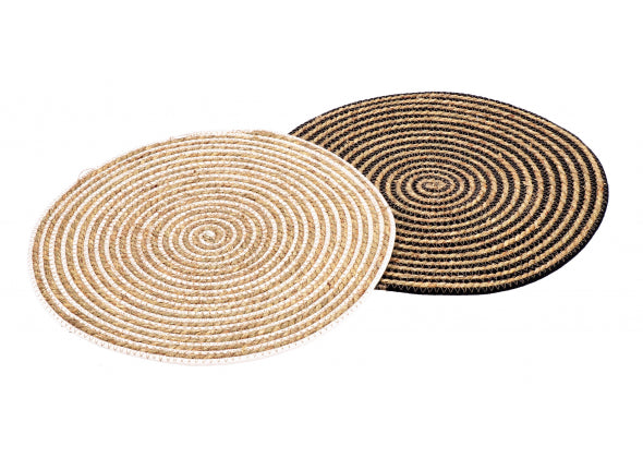 Tovaglietta in giacinto d’acqua Ø38 cm – naturale – 2 colori assortiti