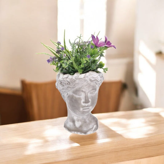 Vaso Head con pianta per decorazione – assortito 4 fiori