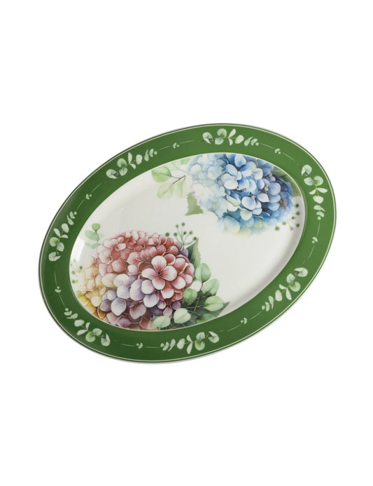 Vassoio Brandani Flora in New Bone China 36x26 cm - Elegante