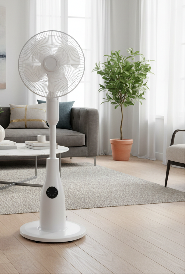 Ventilatore Umidificatore a Colonna con LED e Telecomando – 80 W – 2 L